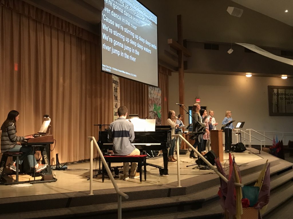 Photo of one of our youth worship teams.